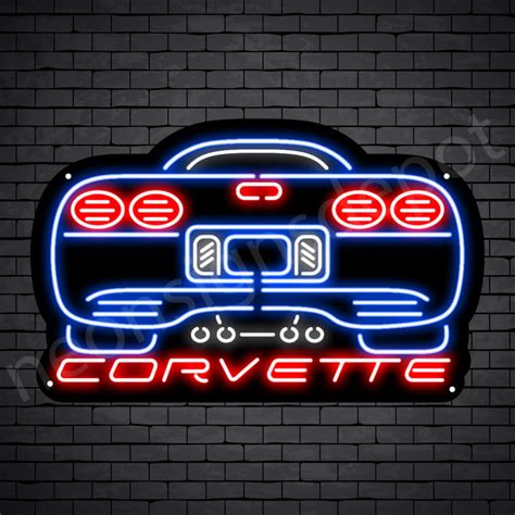 Corvette Rear Neon Bar Sign - Neon Signs Depot