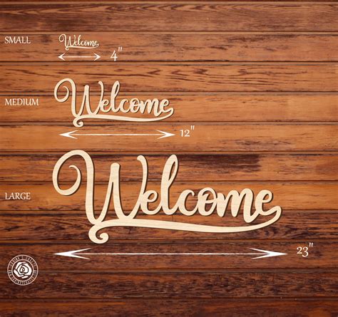 Wood Welcome Sign Welcome Wood Words Cutout - Etsy