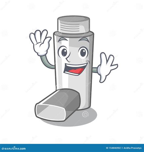 Waving Asthma Inhalers In Cartoon Medicine Box Vector Illustration | CartoonDealer.com #154846902