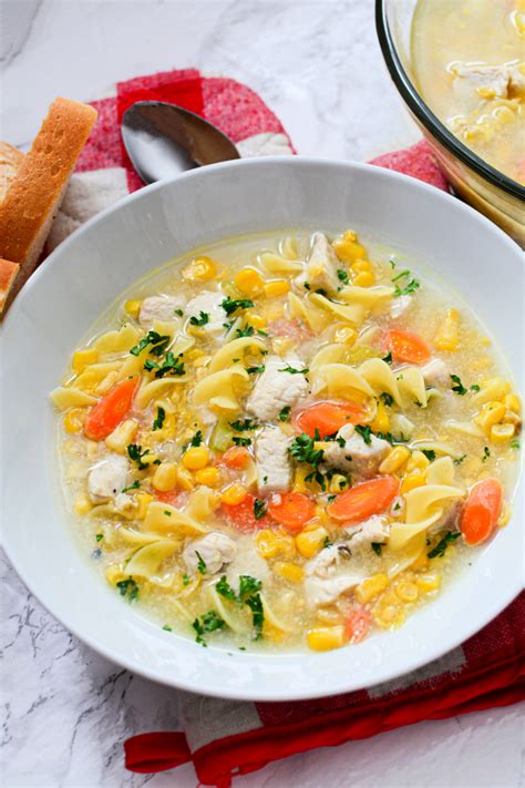 Chicken Corn Noodle Soup - Roscoe's Recipes