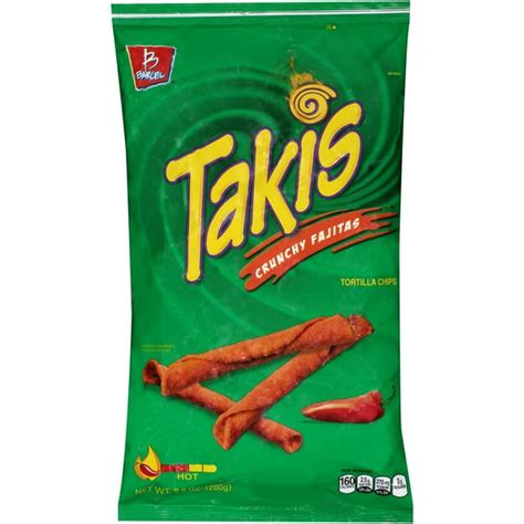 (2 Pack) Barcel Takis Crunchy Fajitas Tortilla Chips, 9.9 oz - Walmart ...