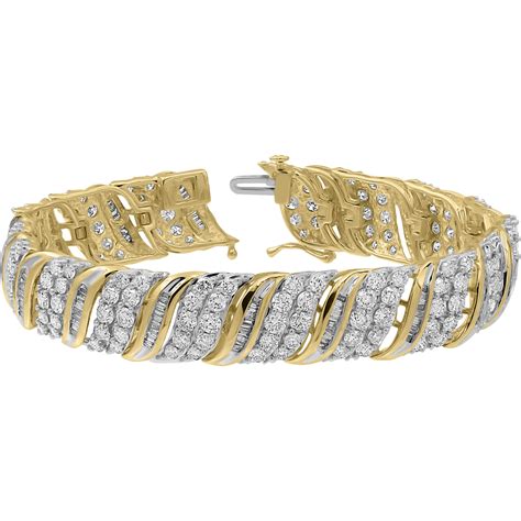 10k Yellow Gold 10 Ctw Diamond Bracelet | Diamond Bracelets | Jewelry ...