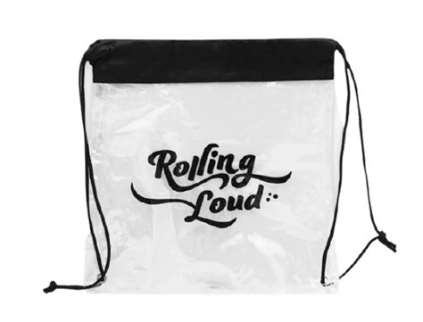 Rolling Loud Merch Clear Bag Cinched Back Pack | WHAT’S ON THE STAR?