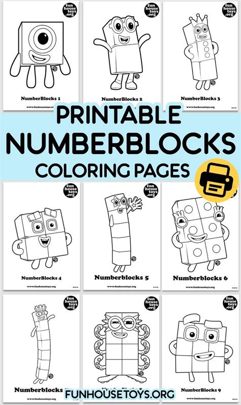 Numberblocks Printables | Fun House Toys