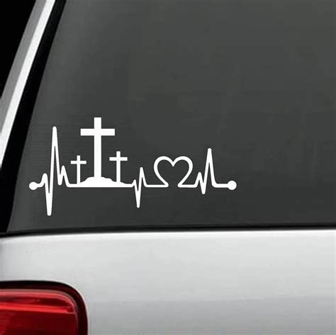 Three Crosses Cross Decal Sticker Jesus Faith Bible Christian Laptop window sticker 15cm-in ...