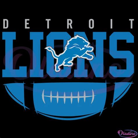 Retro Detroit Lions NFL Football SVG