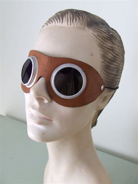 Vintage Leather Welding Glasses Goggles by StilettoGirlVintage