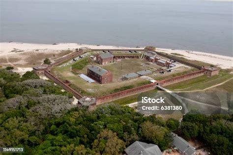 Aerial View Of Fort Clinch Stock Photo - Download Image Now - Civil War ...