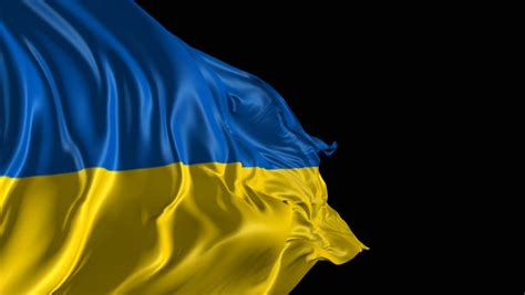 Flag Of Ukraine Beautiful 3d Animation Of Ukraine Flag With Alpha Channel Stock Footage Video ...