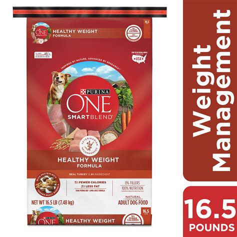 Purina ONE Weight Management, Natural Dry Dog Food, SmartBlend Healthy Weight Formula - 16.5 lb ...