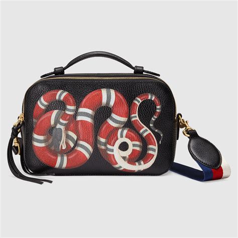 Snake print leather top handle bag - Gucci Women's Shoulder Bags ...