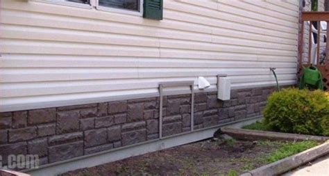 Mobile Home Skirting Brick Rock Stone Panel Options - Can Crusade
