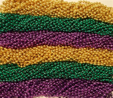 600 Metallic 33" Asst Colors Mardi Gras Beads Purple Green Gold