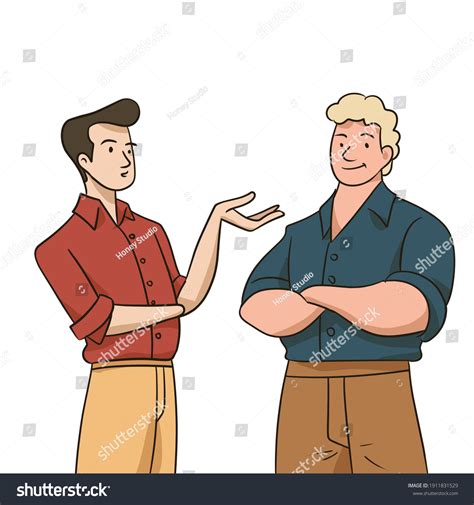 Two Men Talking About Business Stock Illustration 1911831529 | Shutterstock