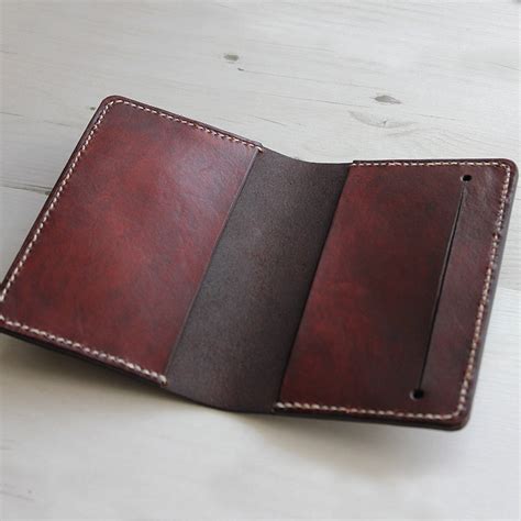 Leather Notebook Cover With Pocket By Hide & Home | notonthehighstreet.com