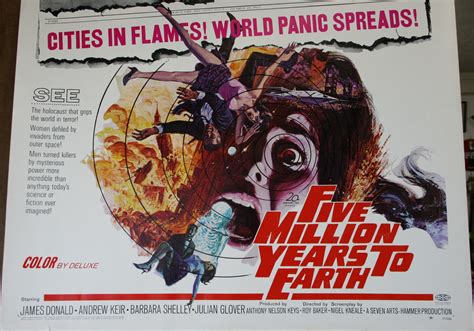 FIVE MILLION YEARS TO EARTH, Half Sheet Movie Poster - Original Vintage ...