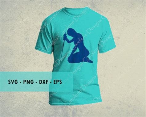 Woman Warrior Praying Silhouette Instant Digital Download Svg, Png, Dxf ...