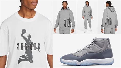 Cool Grey Jordan 11 2021 Shirts and Clothing to Match