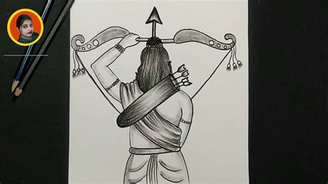 Dussehra Poster Drawing | Pencil sketch of lord ram | Easy drawing of ...