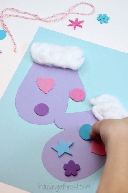 Winter Mitten Craft for Preschoolers | Housing a Forest