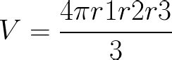 Volume of ellipsoid