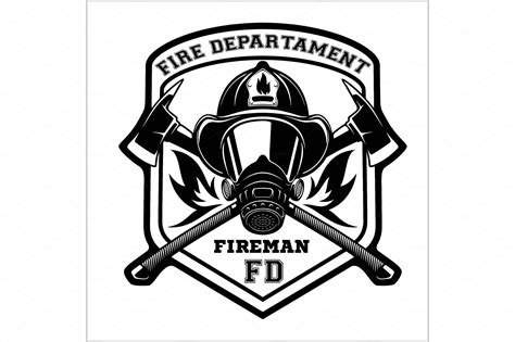 Fire department emblem - badge, logo | Illustrations ~ Creative Market