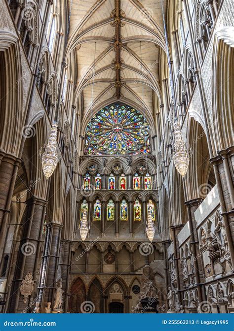 Westminster Abbey South Transept Interior and Rose Window Editorial Stock Photo - Image of ...