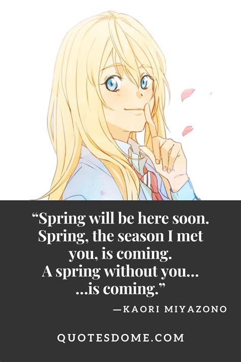 Kaori Miyazono Quotes | Your lie in april, April quotes, You lied