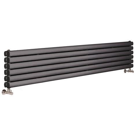 Hudson Reed Revive 1500x354mm Anthracite Horizontal Double Panel Column Radiator