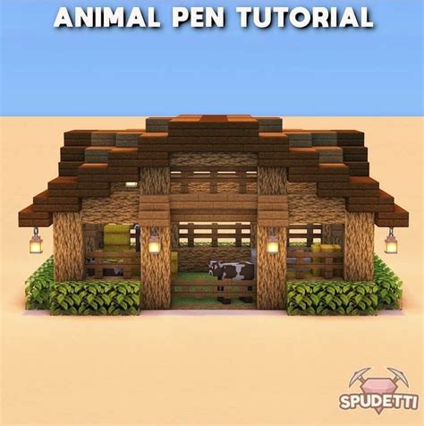 Animal pen tutorial Minecraft in 2021 | Minecraft houses, Amazing minecraft, Minecraft build