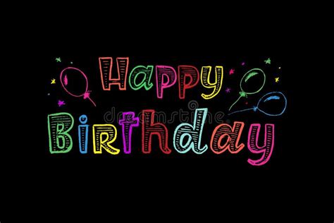 Hand Drawn Lettering - Happy Birthday. Funky Child Stock Vector ...