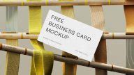 Free Business Card Mockup on Wood Panels PSD - PsFiles