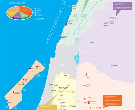 UNRWA Fields of Operations Map 2017 | UNRWA