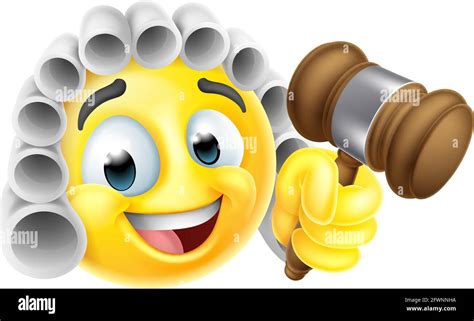 Court Judge Cartoon Emoticon Emoji Icon Face Stock Vector Image & Art ...