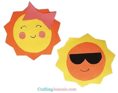 Paper Sun Craft (Free Template) - Crafting Jeannie