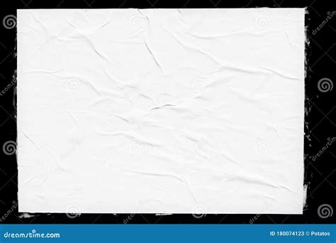 White Paper Poster Mockup Isolated On Black Background Royalty-Free ...