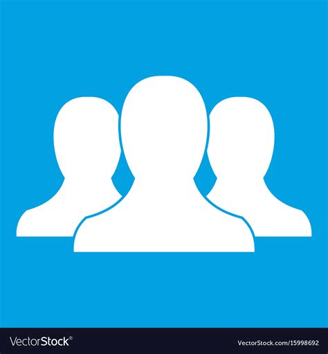 Group people icon white Royalty Free Vector Image