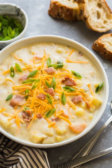 This Crockpot Potato Soup is thick, creamy and loaded with tender ...