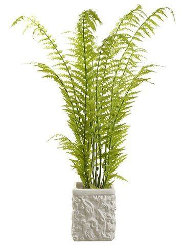 55" x 21" x 21" Tall Fern in Baroque Pot | Green | Artificial | Silk Flower Depot