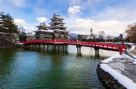 Matsumoto Castle in Winter, Nagano, Japan Stock Image - Image of ...