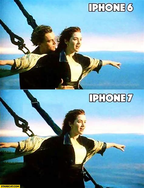 iPhone 7 no headphones jack Titanic meme | StareCat.com