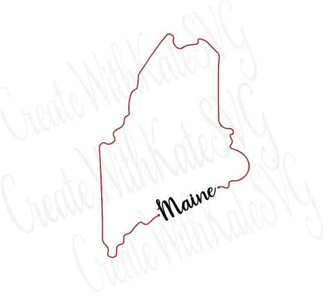 Maine State Outline SVG, ME Outline - Etsy France