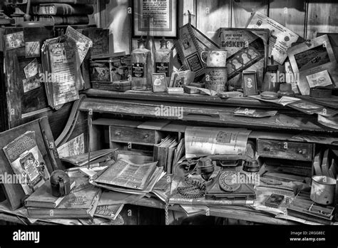 Cluttered office at Motor Works Garage at National Motor Museum ...