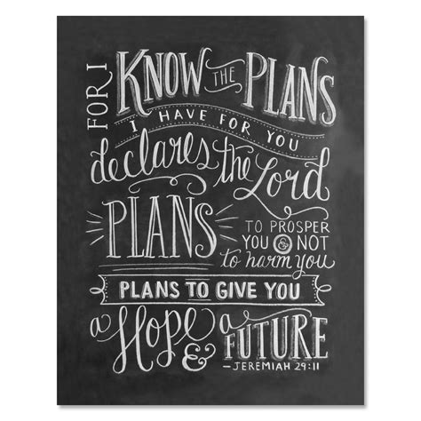 Lily & Val – Scripture Art- Graduation Gift - Jeremiah 29:11 Print ...