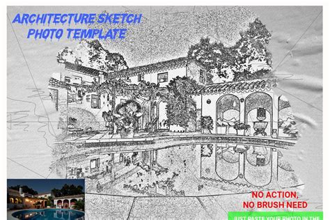 Architecture Sketch Photo Template | Photo template, Architecture ...