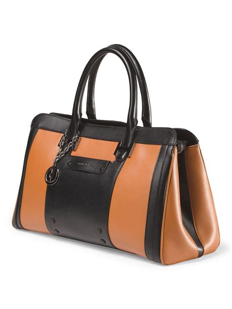 Leather Colorblock Satchel - View All - T.J.Maxx | Leather, Satchel, Bags