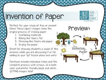 Invention of Paper Making Clipart | Clip art, How to make paper, Inventions