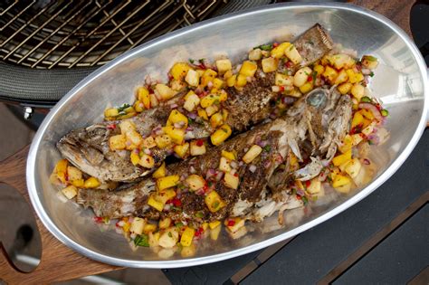 Grilled Whole Grouper With Spicy Tropical Salsa Recipe