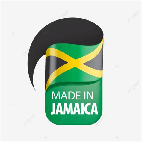 Vector Illustration Of The Jamaican Flag Against A White Background Vector, Travel, White ...