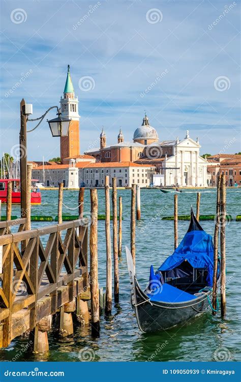 Traditional Gondola Near St Marks Square in Venice Stock Image - Image ...